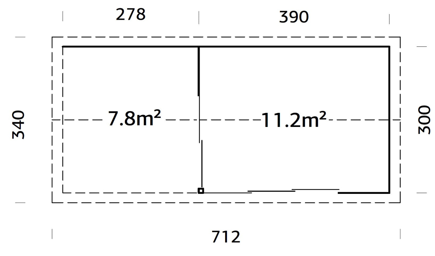 Amanda 3.9 x 3.0m (+2.8m Pavilion) Log Cabin