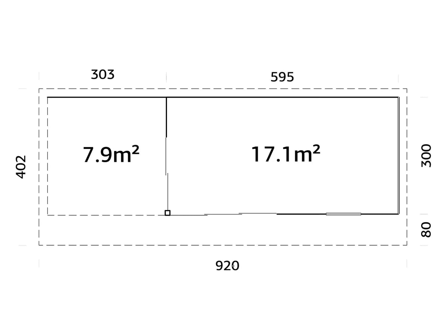 Ibiza 9.0 x 3.0m Log Cabin w/ 3.0m Pavilion