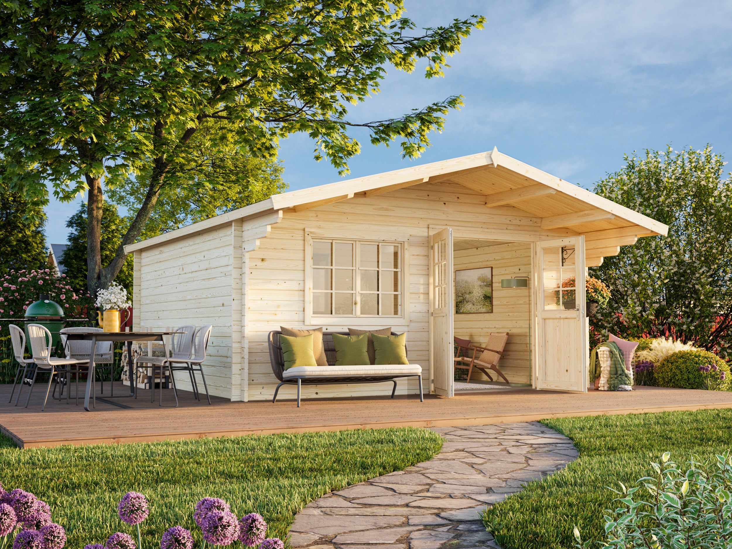 Axminster 5.0 x 5.0m Log Cabin