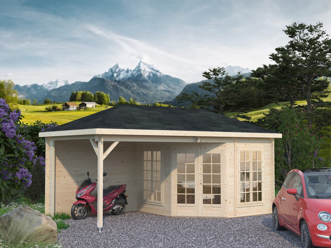 Malta 5.77x3.0m Log Cabin Pavilion