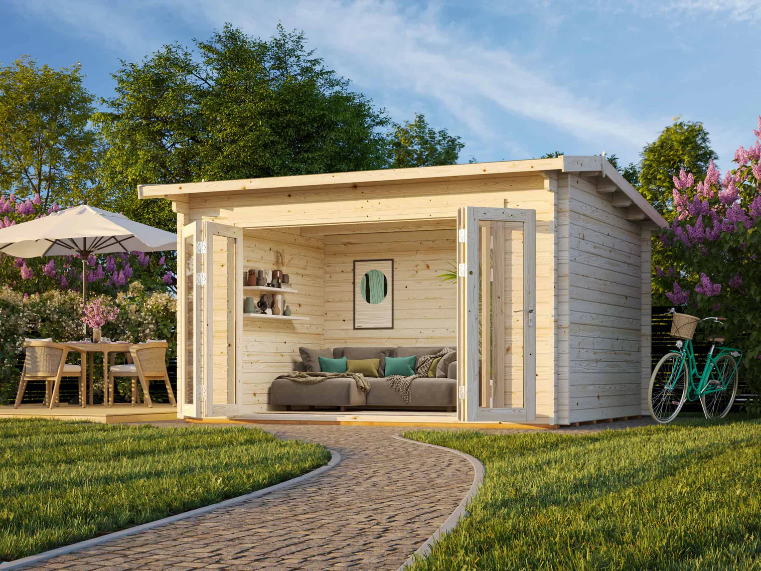 Georgia 4.1 x 3.2m Log Cabin