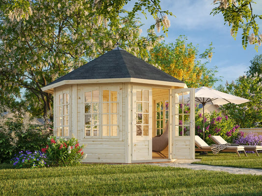 Verona 7 | 3.4 x 4.1m Log Cabin Pavillion
