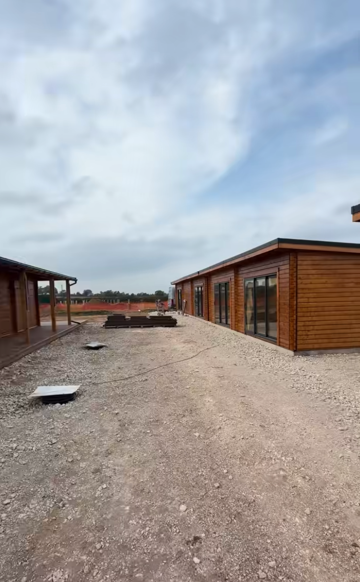 Commercial Log Cabin Case Study: Three Buildings for a Café and Shops