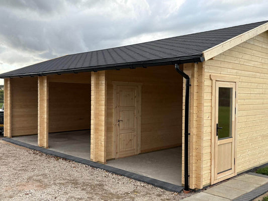 Bespoke Triple Timber Garage: Ready for Roller Doors