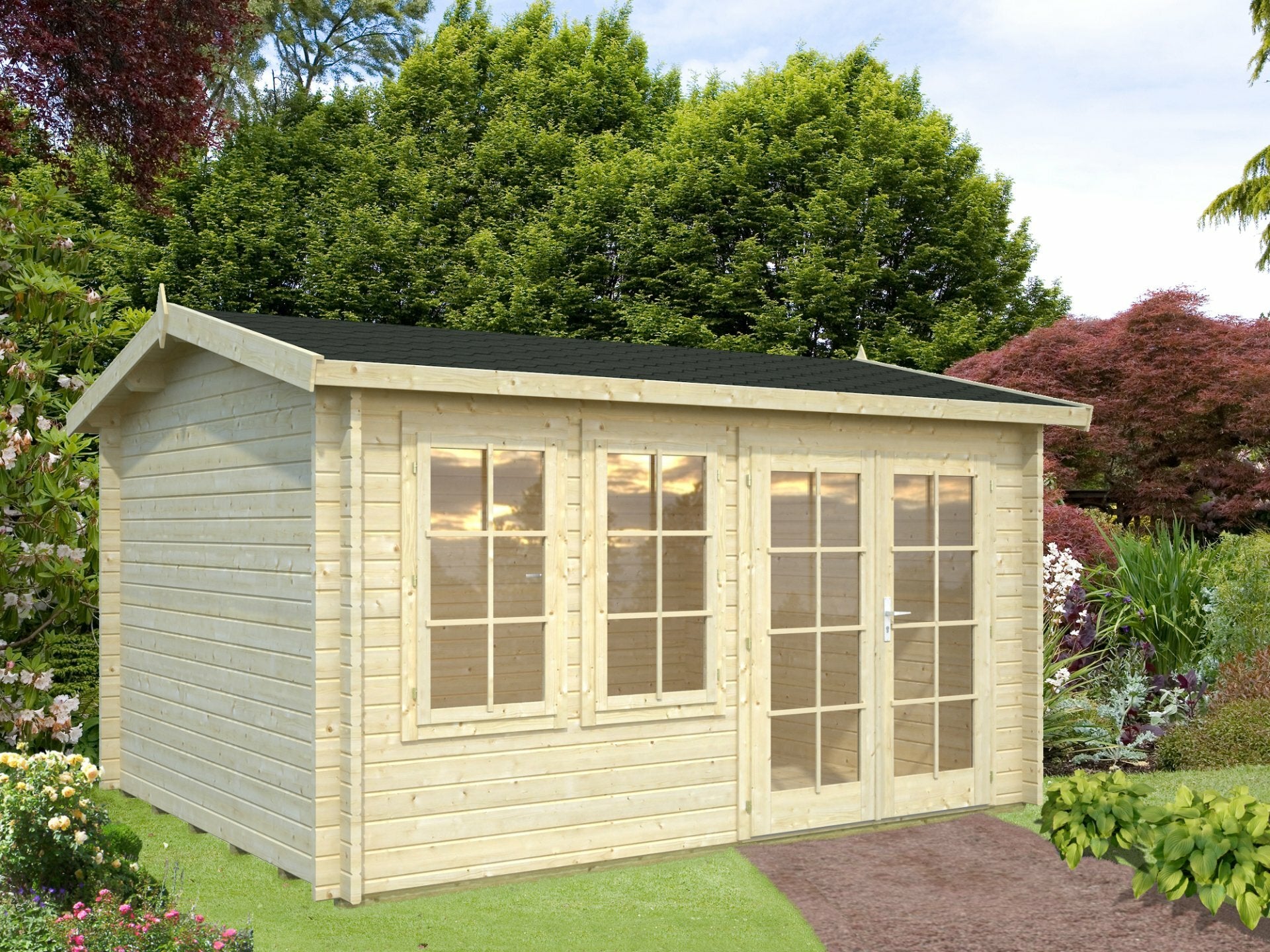 California 4.1 x 3.2m Log Cabin