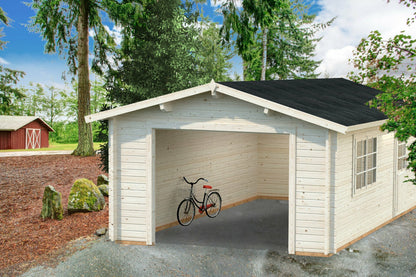 Milan 3.8 x 5.7m Log Cabin Garage