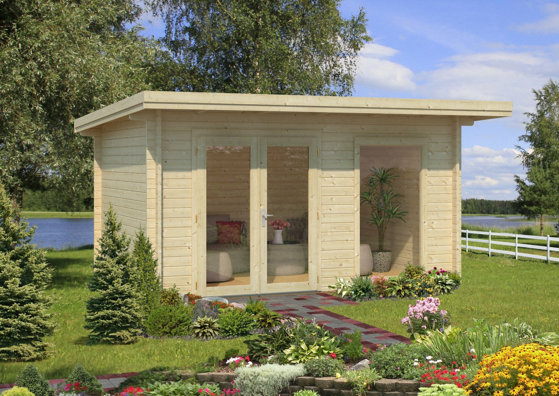 Mini modena 4.3x3.2m Log Cabin