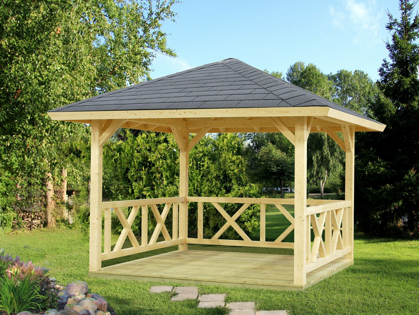 Perth 3.0x3.0m Log Cabin Gazebo