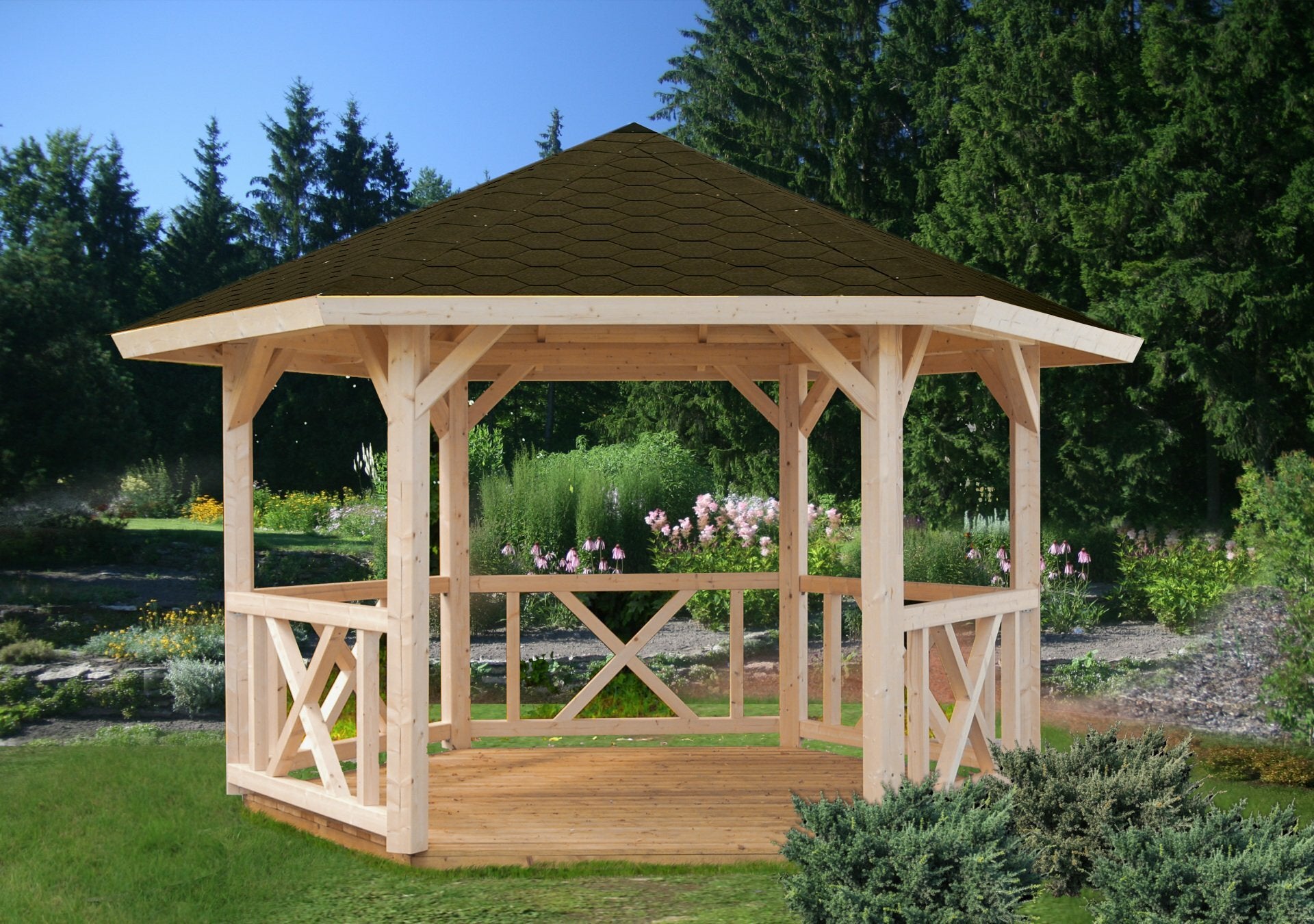 Sydney 3.4m Log Cabin Gazebo