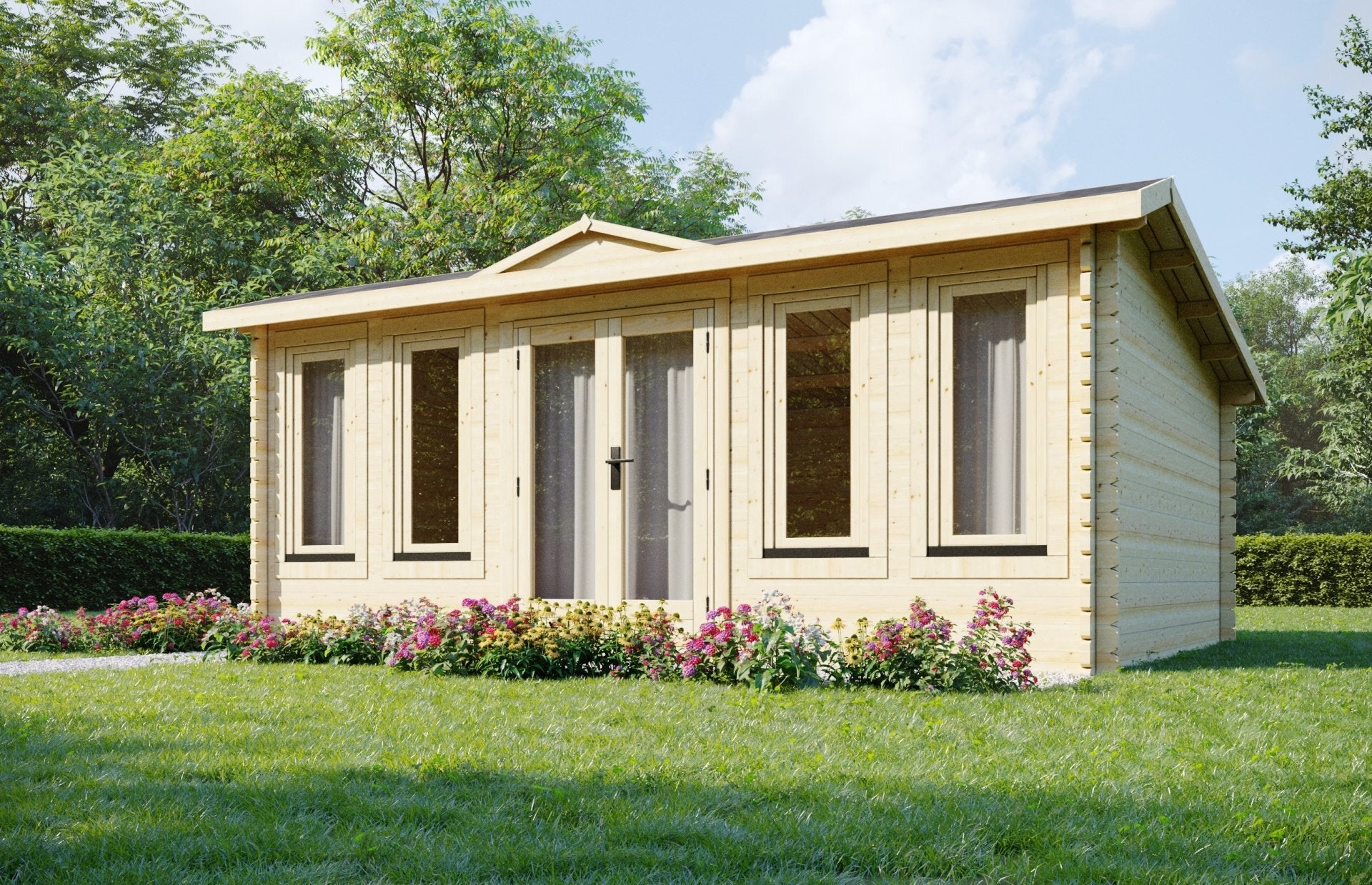 Weymouth 5.5x4.0m Log Cabin | 44mm Double Glazing | Log Cabin