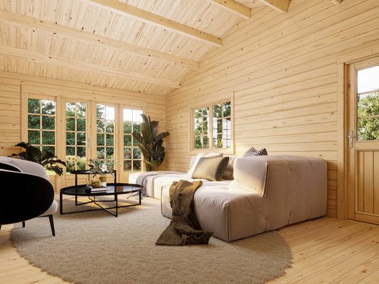 Irene 5.5 x 3.6m (+3.03m Pavilion) Log Cabin