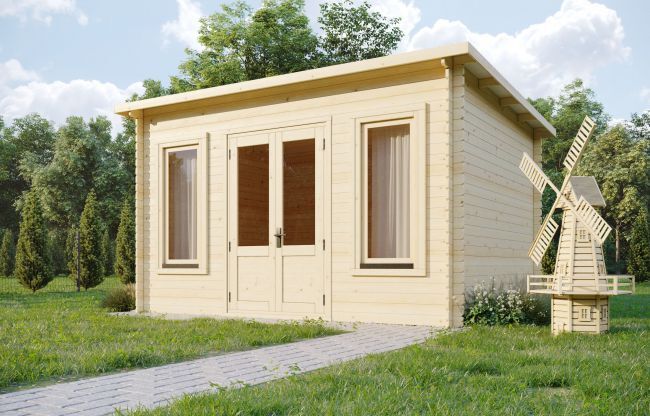 Glastonbury 4.2 x 3.2m Log Cabin