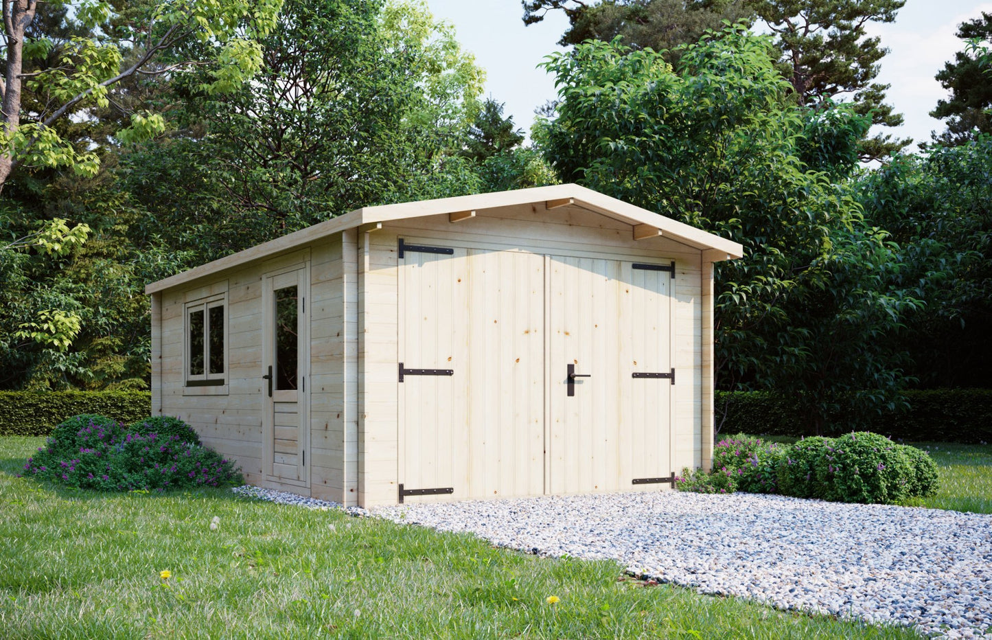 Warm Log Cabininster Garage 5.2 x 3.2m Log Cabin