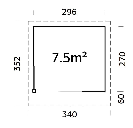 Andrea 3.0 x 2.7m Slide + Log Cabin