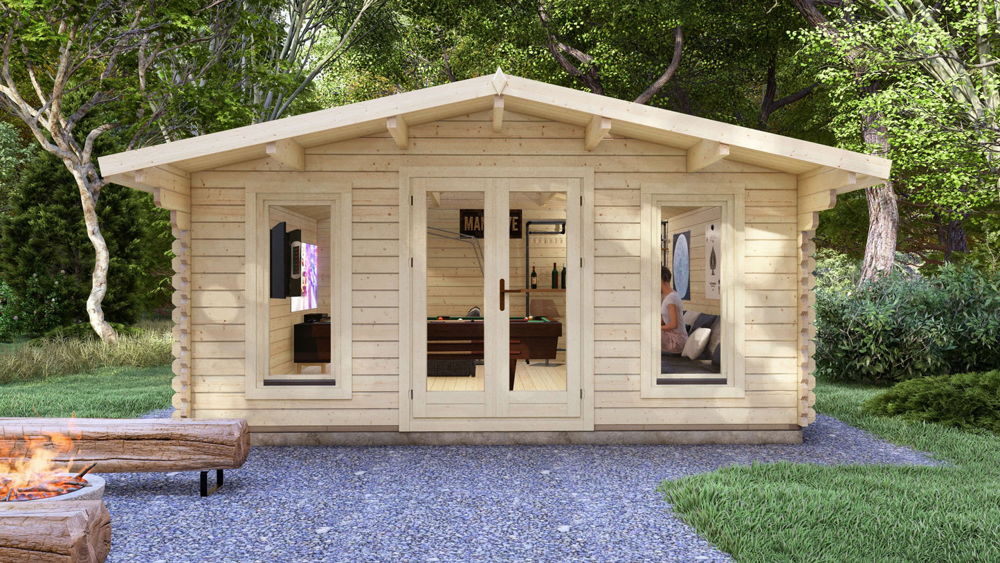Axminster 5.0 x 5.0m Log Cabin