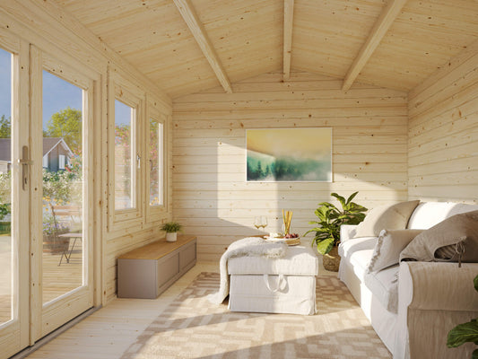 California 4.1 x 3.2m Log Cabin