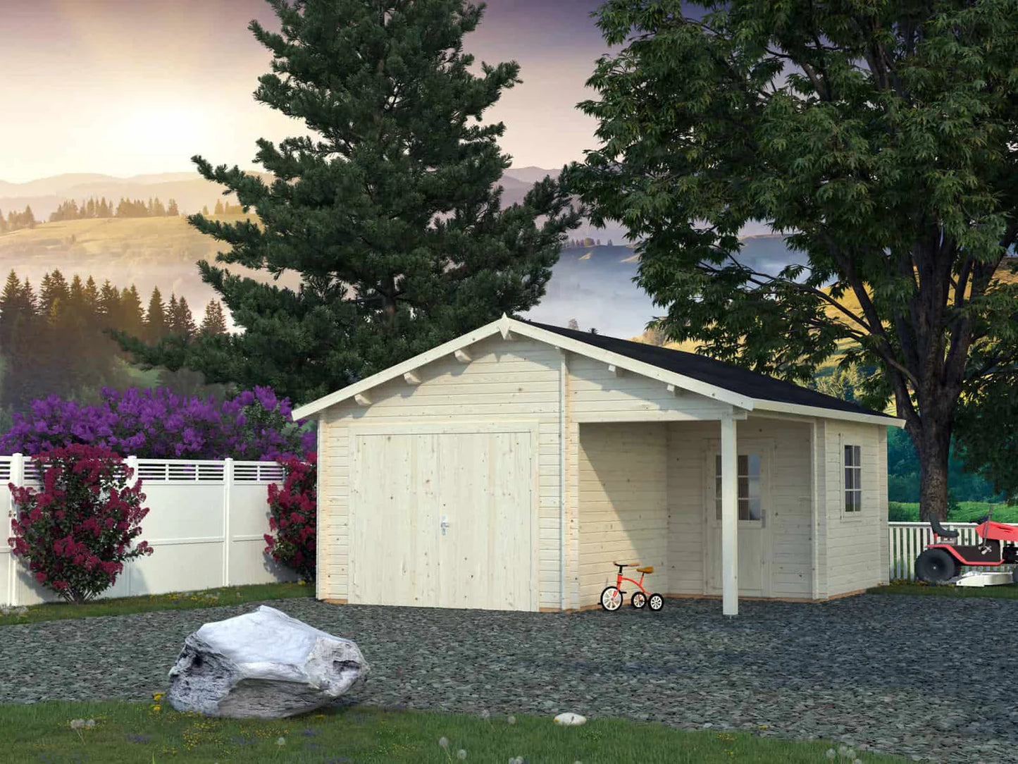 Garage 4 - 5.3 x 5.7m Log Cabin