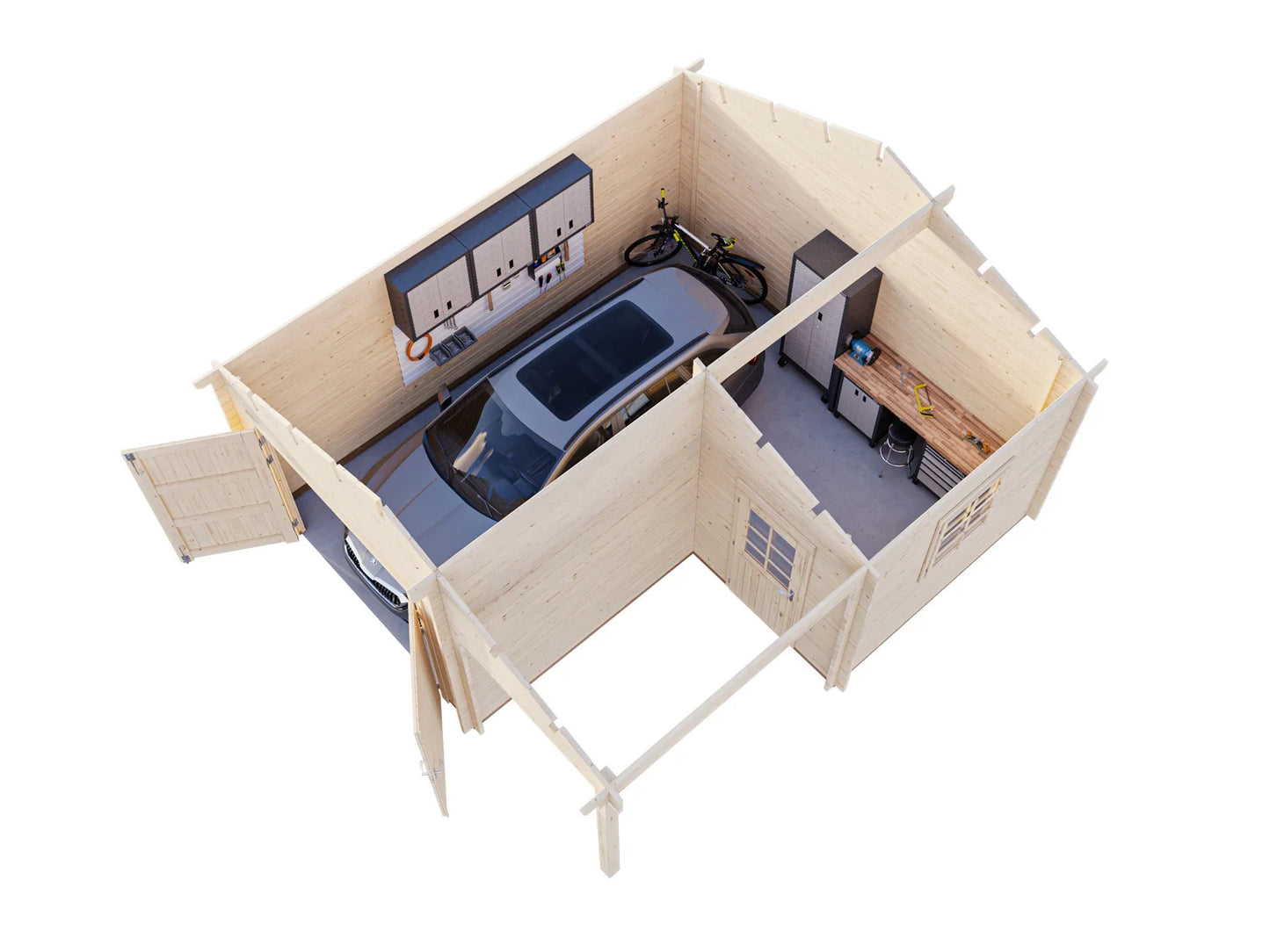 Garage 4 - 5.3 x 5.7m Log Cabin