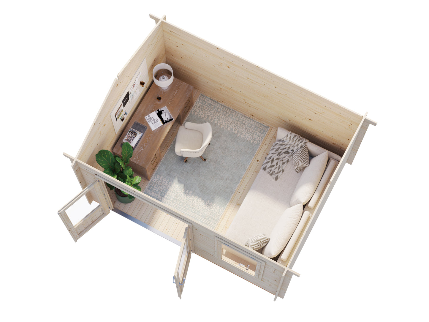 Italy 3.8 x 3.0m Log Cabin