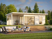 Ibiza 9.0 x 3.0m Log Cabin w/ 3.0m Pavilion