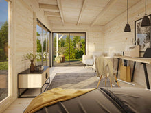 Ibiza 9.0 x 3.0m Log Cabin w/ 3.0m Pavilion