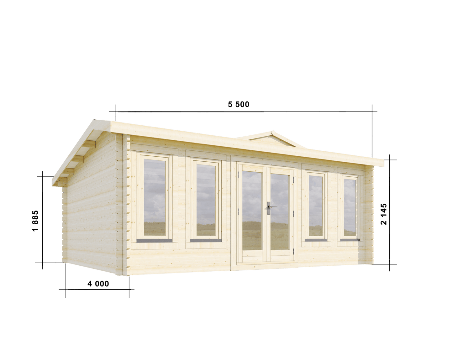 Weymouth 5.5x4.0m Log Cabin