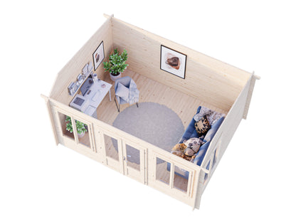 Mini Penthouse 4.2x3.2m Log Cabin