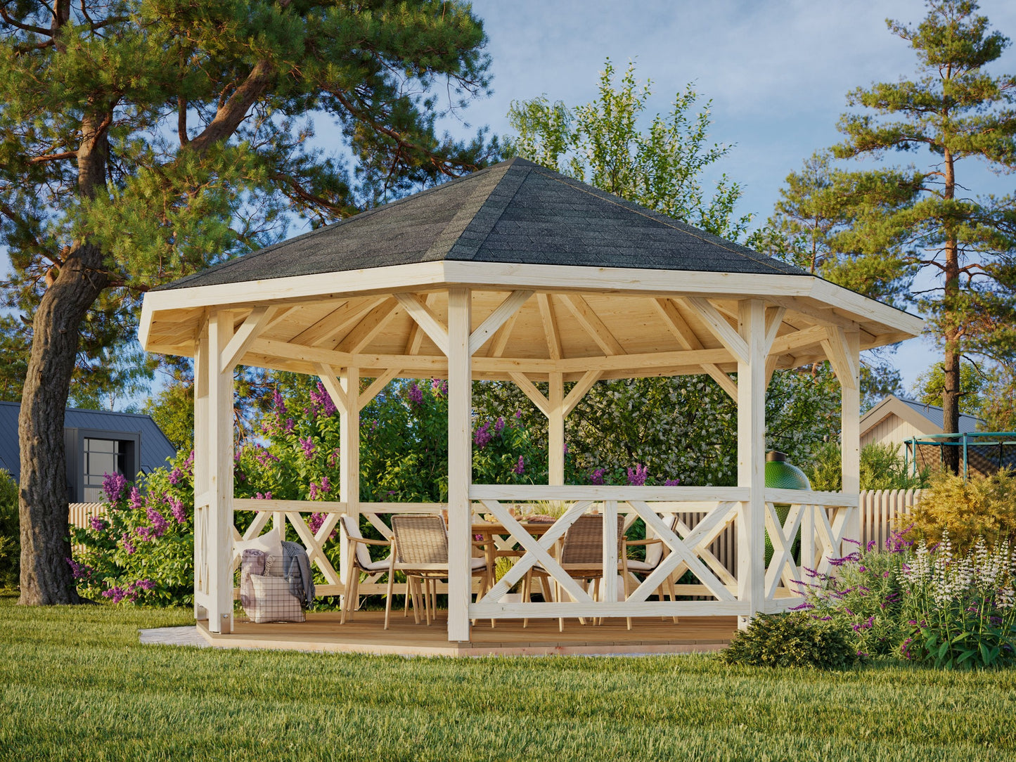 Melbourne 4.65x4.65m Log Cabin Gazebo