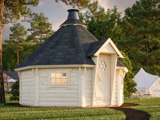 Memphis BBQ Hut 4.2 x 3.8m Log Cabin