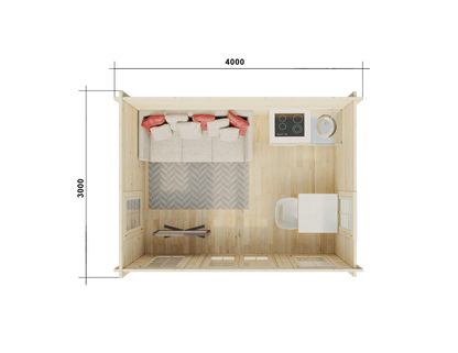 Mini Weymouth Log Cabin 4.0x3.0m Log Cabin