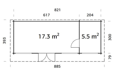 Modena XL 8.4x3.2m Log Cabin