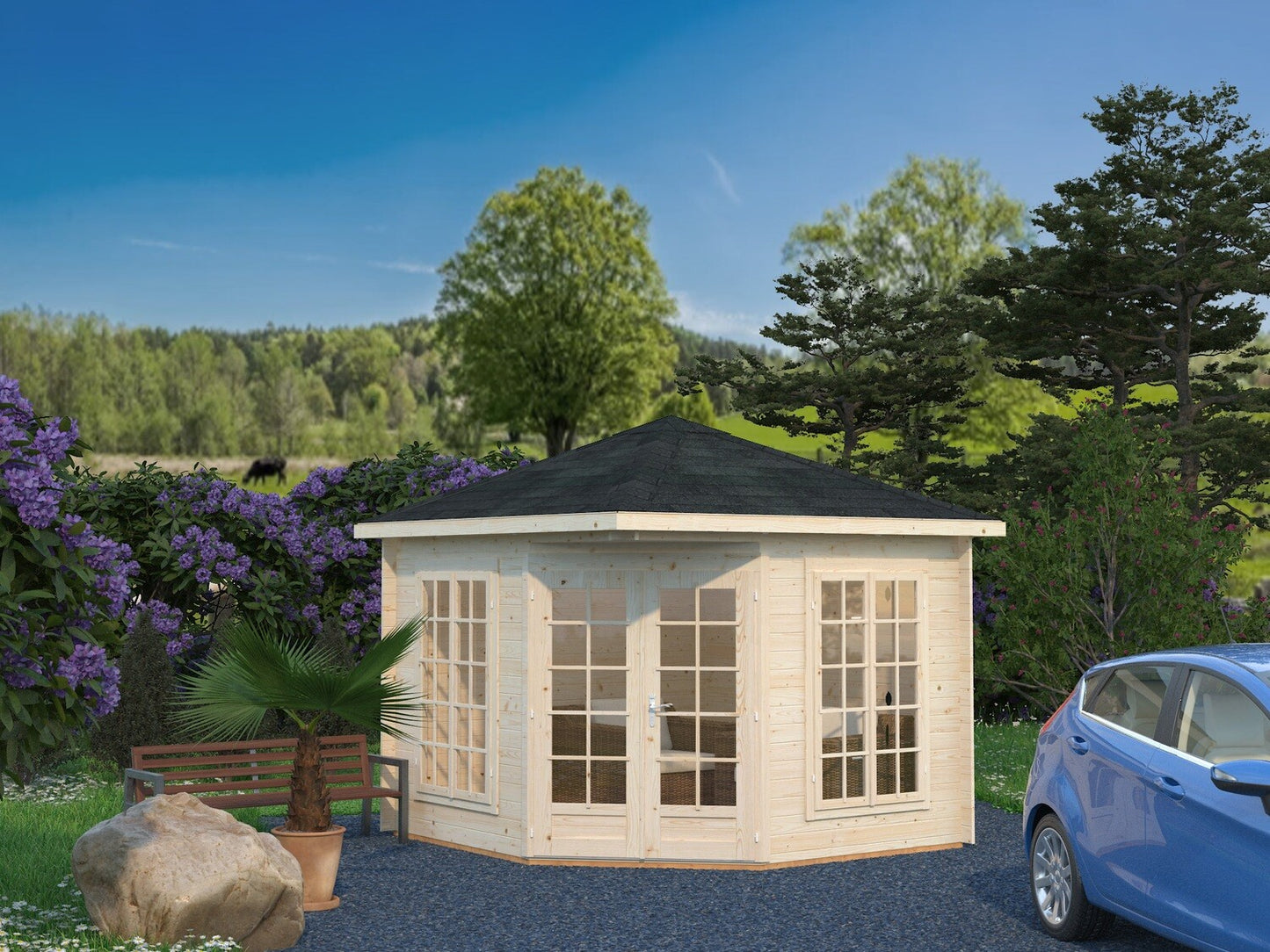 Monaco 3.0x3.0m Log Cabin Pavilion