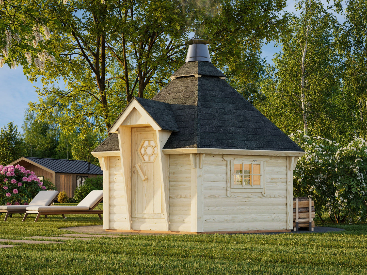 Nashville 3.3 x 3.3m Log Cabin BBQ Hut