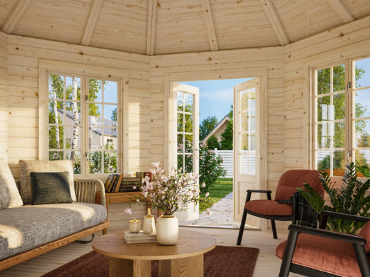 Retreat 4.25 x 4.25m Log Cabin Pavilion