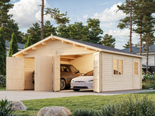 Rome 5.6 x 5.6m Log Cabin Garage