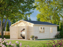 Turin 4.7 x 5.7m Log Cabin Garage