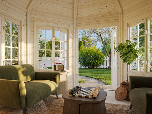 Verona 4 | 3.4x4.1m Log Cabin Pavillion