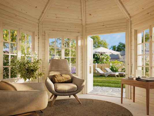 Verona 7 | 3.4 x 4.1m Log Cabin Pavillion