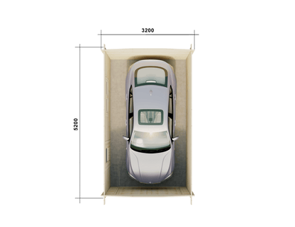 Warminster Garage 5.2 x 3.2m Log Cabin